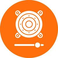 Speaker Glyph Circle Multicolor Icon vector