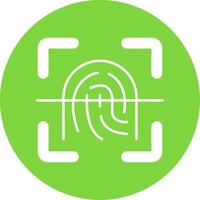 Finger print Glyph Circle Multicolor Icon vector