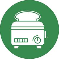 Toaster Glyph Circle Multicolor Icon vector