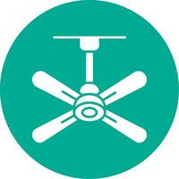 Fan Glyph Circle Multicolor Icon vector