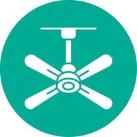 Fan Glyph Circle Multicolor Icon vector