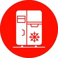 Refrigerator Glyph Circle Multicolor Icon vector