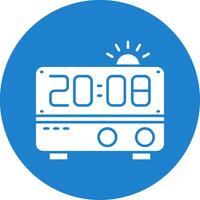 Alarm clock Glyph Circle Multicolor Icon vector