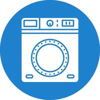 Laundry Glyph Circle Multicolor Icon vector
