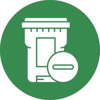 Delete Glyph Circle Multicolor Icon vector