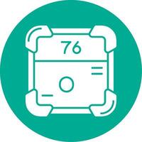 Osmium Glyph Circle Multicolor Icon vector