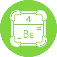 Beryllium Glyph Circle Multicolor Icon vector