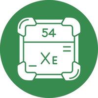 Xenon Glyph Circle Multicolor Icon vector
