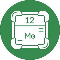 Magnesium Glyph Circle Multicolor Icon vector