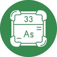 Arsenic Glyph Circle Multicolor Icon vector