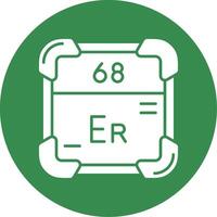 Erbium Glyph Circle Multicolor Icon vector