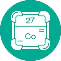 Cobalt Glyph Circle Multicolor Icon vector