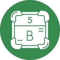 Boron Glyph Circle Multicolor Icon vector