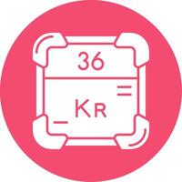 Krypton Glyph Circle Multicolor Icon vector