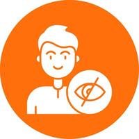 Disabled Glyph Circle Multicolor Icon vector