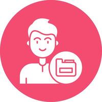Data Glyph Circle Multicolor Icon vector