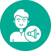Mute Glyph Circle Multicolor Icon vector