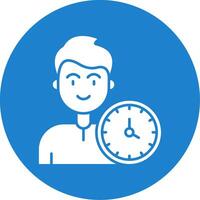 Time Glyph Circle Multicolor Icon vector