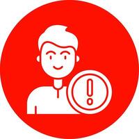Error Glyph Circle Multicolor Icon vector