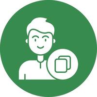 Copy Glyph Circle Multicolor Icon vector