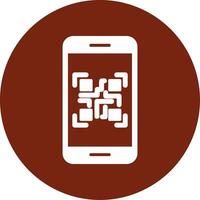 Smartphone Qr Code Vector Icon