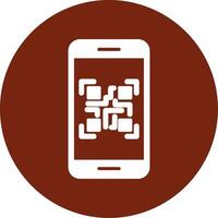 Smartphone Qr Code Vector Icon