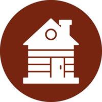 Wood Cabin Vector Icon