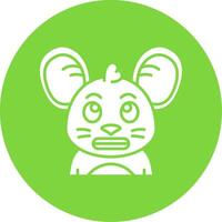Shocked Glyph Circle Multicolor Icon vector
