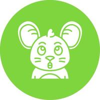 Surprised Glyph Circle Multicolor Icon vector