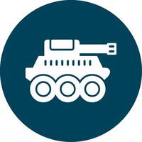 icono de vector de tanque militar