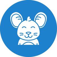 Happy Glyph Circle Multicolor Icon vector