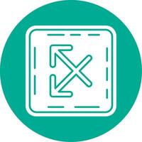 Intersect Glyph Circle Multicolor Icon vector