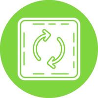 Loop Glyph Circle Multicolor Icon vector
