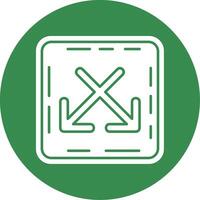 Intersect Glyph Circle Multicolor Icon vector