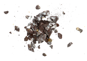 explosion of rock particle isolated png