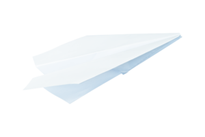 white paper airplane isolated element png