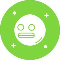 Shocked Glyph Circle Multicolor Icon vector