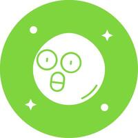 Surprised Glyph Circle Multicolor Icon vector