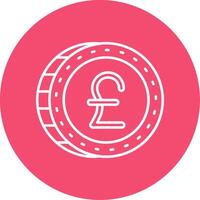 Pound Glyph Circle Multicolor Icon vector