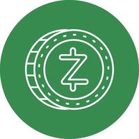 Zcash Glyph Circle Multicolor Icon vector