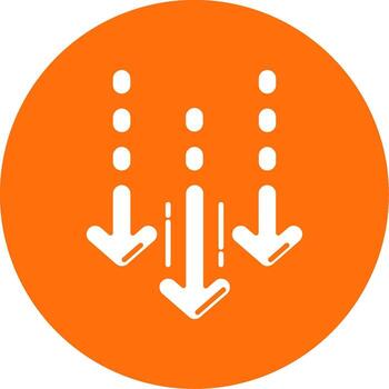 Decrease Glyph Circle Multicolor Icon vector