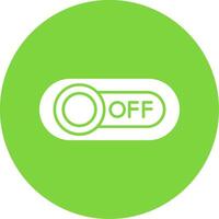 Off Glyph Circle Multicolor Icon vector