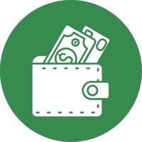 Wallet Glyph Circle Multicolor Icon vector