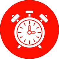 alarma reloj glifo circulo multicolor icono vector