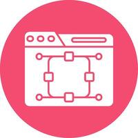 Curve Glyph Circle Multicolor Icon vector