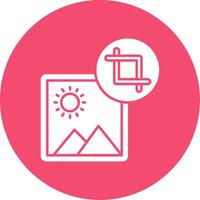 Crop Glyph Circle Multicolor Icon vector