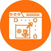 Resize Glyph Circle Multicolor Icon vector