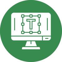 Text editor Glyph Circle Multicolor Icon vector