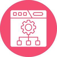 Setting Glyph Circle Multicolor Icon vector