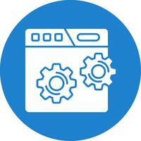 Web setting Glyph Circle Multicolor Icon vector